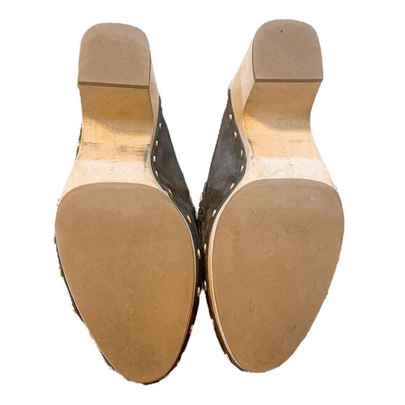 Veronica Beard Delia Studded Mule Clog in Eclipse Suede 9 - Picture 9 of 10